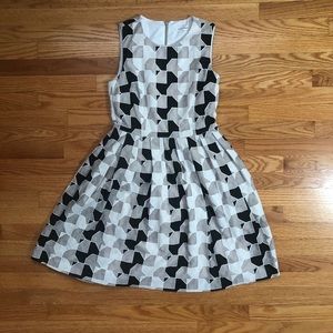 Calvin Klein Geometric Fit & Flare Dress, Size 6